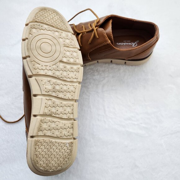 Men's Jousen Brown Leather Oxford Casual Shoes size 9.5 - Picture 4 of 6